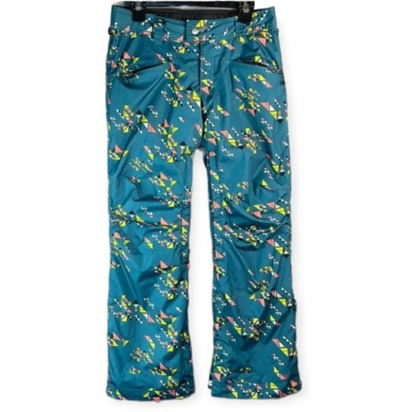 BETTY RIDES Mosiac Print Rocker Snowboard Ski Pant Teal Green 10K Waterproof S - Picture 16 of 16